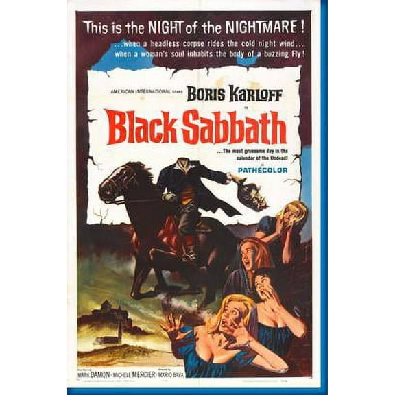 Black Sabbath Movie Poster 16x24 Poster Medium Art Poster 16x24 Unframed, Age: Adults, Rectangle Best Posters