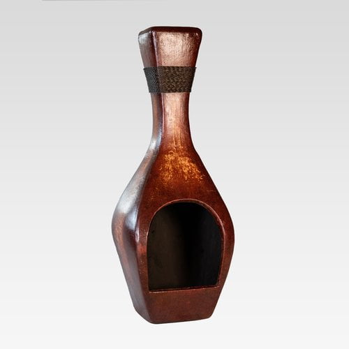 REZ Furniture Bottle Clay Wood Burning Chiminea by