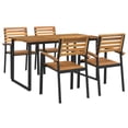 thumbnail image 3 of vidaXL Patio Dining Set Outdoor Table and Chair Solid Wood Acacia and Metal, 3 of 46