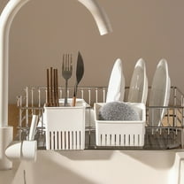 Compact Cutlery Drainer Basket - Dish Drying Rack Organizer for Forks, Chopsticks & Spoons - Kitchen Silverware Storage