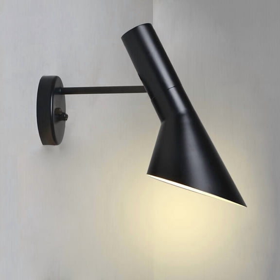 Nordic Modern Wall Light with Switch Adjustable Black E27 Elegant Design Reading Lamp for Bedroom Living Room [Energy Class E]