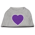 thumbnail image 2 of Pet Dog  Cat Shirt Screen Printed, Swiss Dots Purple Heart, 2 of 4
