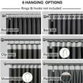 thumbnail image 4 of Back Tab Curtains, 2-Panel Set Rod Pocket & Pinch Pleat Design Light-Filtering & Thermal Insulation Ideal for Living Room, Bedroom & Office Windows, 4 of 9