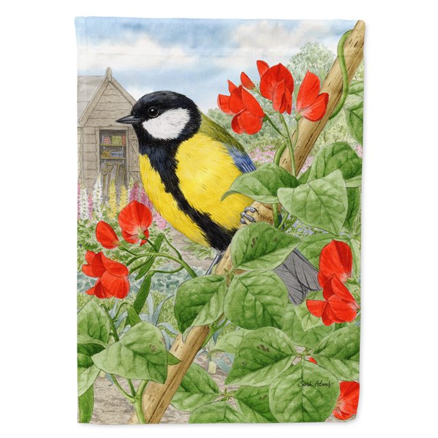 Bandera de jardín Caroline's Treasures ASA2110GF de grandes carboneros pequeña multicolor
