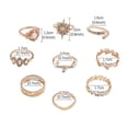 thumbnail image 3 of Juego de 9 anillos de plata vintage para mujer con combinación de anillos por encima de los nudillos Wmkox8yii  fajkfhkj5584, 3 of 3