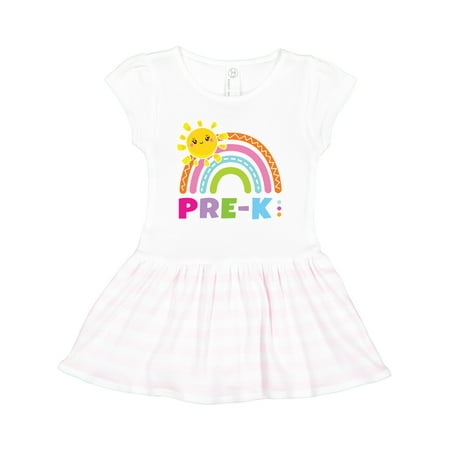 

Inktastic School Pre-k with Rainbow and Sun Gift Toddler Girl Dress