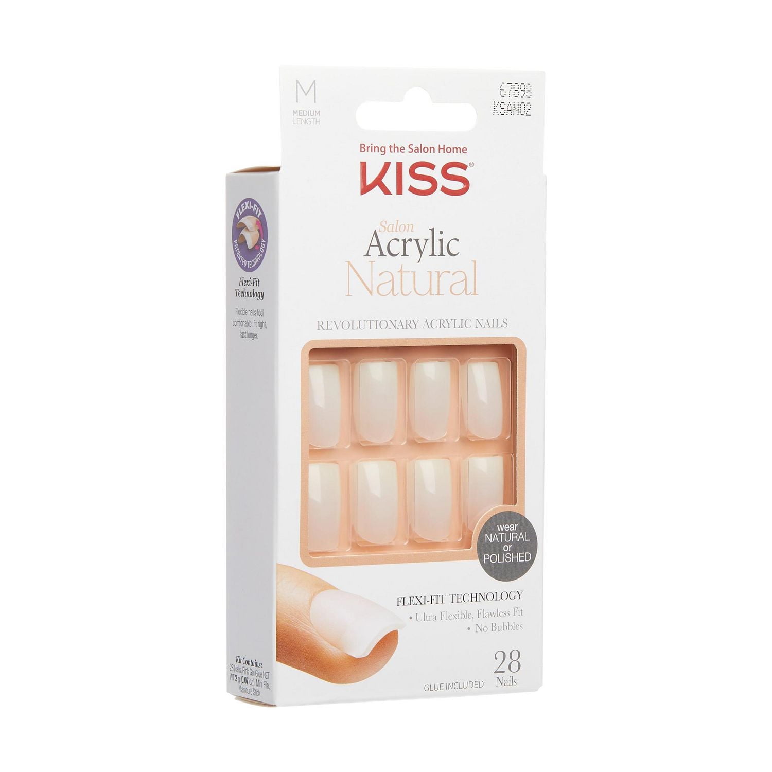 KISS Salon Acrylic - Fake Nails, 28 Count, Long