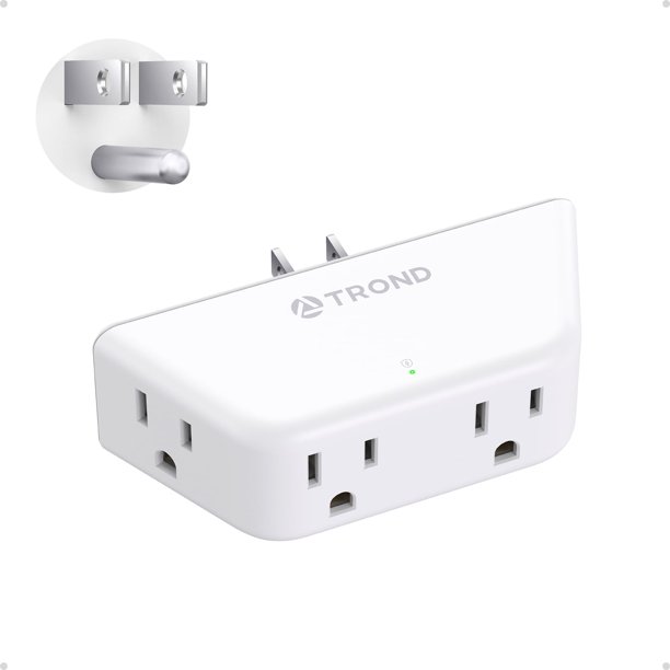 Extensor de enchufe, protector contra sobretensiones TROND, 4 enchufes 900J, blanco