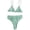 Green, variant on Ladies Swimsuits 2 Piece,Women V Neck Triangle Bikini Sets Cheeky High Cut Two Piece Swimsuit Spaghetti Straps Bathing Suit,Green,S