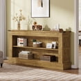 thumbnail image 5 of Finmind 63-inch Long Console Table for Entryway, Narrow Long Entry Table with Shelf, Brown, 5 of 8