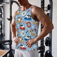 thumbnail image 5 of Lsque Dogs With Pool Floats Pattern Mens Tank Tops Muscle Athletic Quick Dry Sleeveless Workout Fitness T Shirts Beach Tank Top, Loose-fit Sleeveless Shirt for Men-4X-Large, 5 of 7