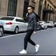 thumbnail image 3 of Slim Fit Hombres Pantalones casuales con bandas en el tobillo Pantalones harem ajustados elásticos Pantalones lápiz Negro Scienceny FS6718-01, 3 of 5