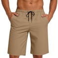 thumbnail image 2 of Bxsruta Men's Quick Dry Swim Trunks with Pockets Drawstring Waist Beach Shorts for Summer Casual Straight Leg Mid Rise, 2 of 8