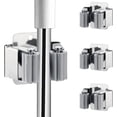 thumbnail image 1 of SURJDE 3PCS Broom and Mop Holder, Heavy Duty Garden Tool Organizer Rack Rake and Shovel Handle, Stainless Steel Mop Hanger. Wall Mounted, Screws and Self Adhesive., 1 of 7