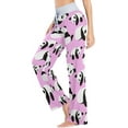 thumbnail image 3 of FREEAMG Women Pajama Pants Lounge Pants Long Stretch Comfy Sleepwear Pink Panda Cute, 3 of 7