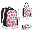 thumbnail image 2 of Pofeuu Hand Drawn Strawberry Print Backpack Travel Backpacks With Lunch Bag Pencil Bag Set 3 pcs Set Cartoon Backpack, 2 of 7