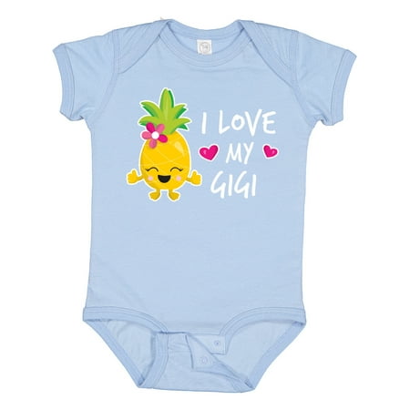 

Inktastic I Love My Gigi with Pineapple Girls Baby Bodysuit