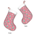 thumbnail image 3 of Daiia Pastel Christmas Trees on Pink Print Christmas Stocking，18"Large Knitted Xmas Stocking for Kids, Family Stocking for Fireplace Christmas Holiday Party Decoration, 3 of 7