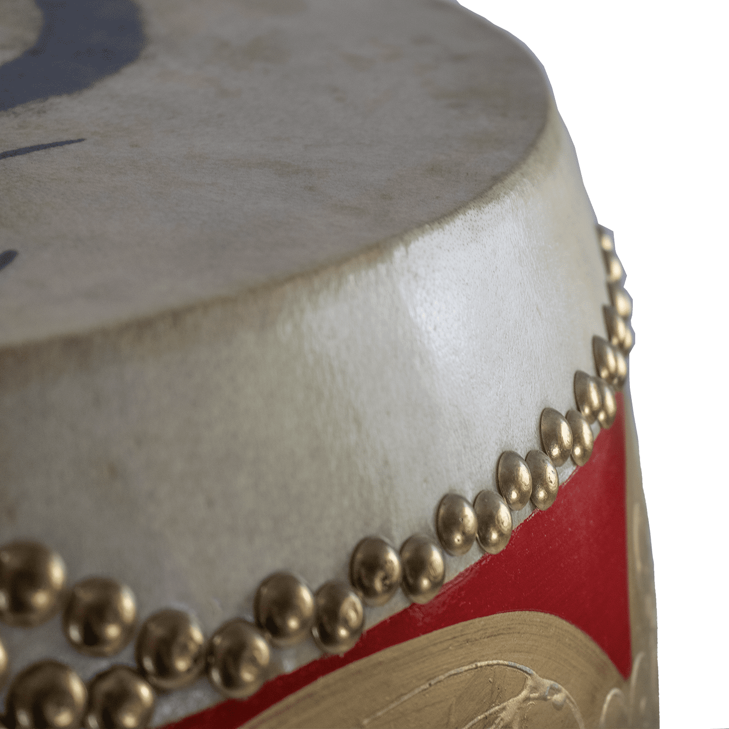 Sawtooth Bruce Dickinson Signature Hand-Painted Golden Dragon Taiko Drum – 24” x 26” Birch Wood with Cowhide Heads, Gold Suspension Rings & Foldable Wooden Riser
