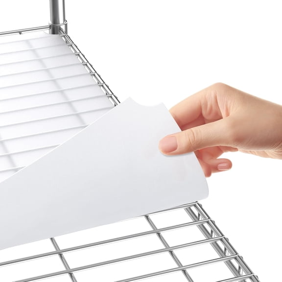Wire Shelf Liner 14" x 36" Set of 5, 0.7mm Thick Non-Adhesive Plastic Shelf Mats for Wire Shelves, Waterproof Heavy Duty Wire Rack Liners, Transparent (Shipped Flat)
