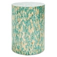 thumbnail image 2 of SAFAVIEH Presley Abstract Round Accent Table, Blue/Gold, 2 of 7