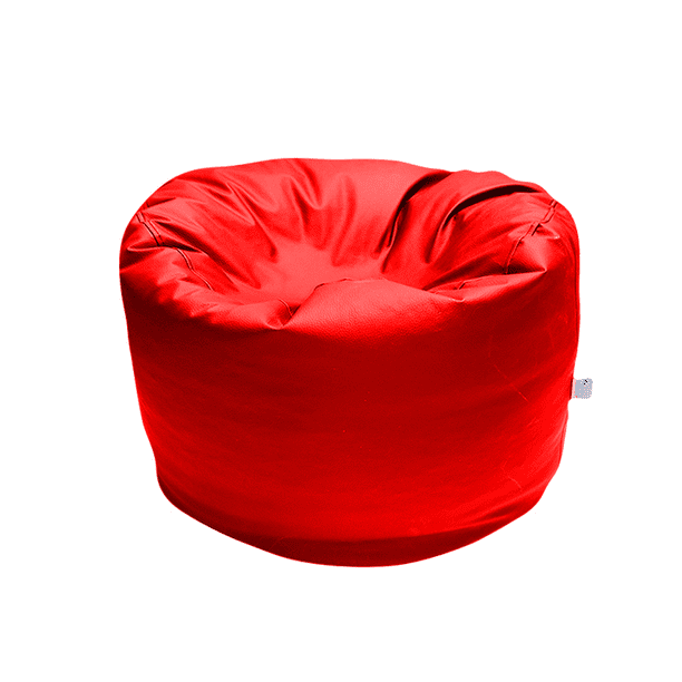 Sillón Puff Round Color Rojo Lunics Lunics Puff Round Med RJ