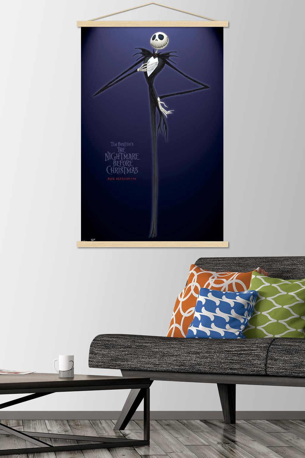 Disney Tim Burton's The Nightmare Before Christmas - Jack Wall Poster with Wooden Magnetic Frame, 22.375" x 34"