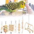 thumbnail image 4 of Toy Set, Safe 7PCS/Pack Bite Resistance  Toy Set  Toy Set With Wooden Bridge, For Birds Parrots, 4 of 8