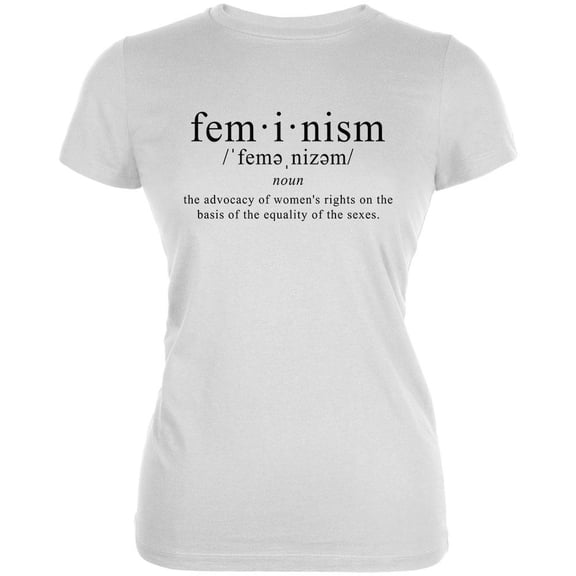 Feminism Definition Juniors Soft T Shirt White LG