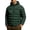 Army Green, variant on Men's Long Sleeve Windproof Puffer Jackets Zip Up Hooded Jacket Casual Winter Coat with Pocket