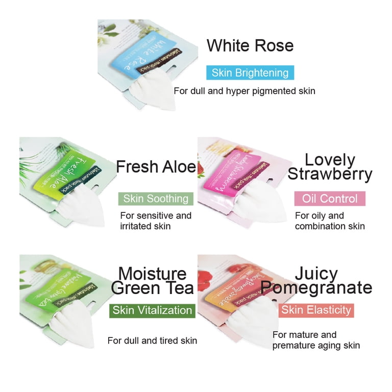 Bundle 15 masks Naisture Face Masks Bulk Pack, Assorted 10pc Botanical Sheet  main image 3