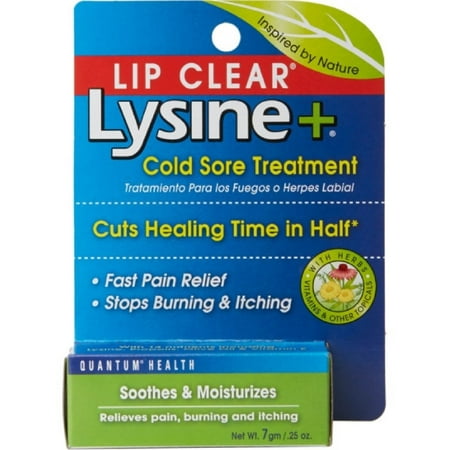 2 Pack - Lip Clear Lysine+ Cold Sore Treatment 0.25 (Best Treatment For Cold Sores Inside Mouth)