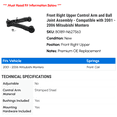 thumbnail image 2 of Front Right Upper Control Arm and Ball Joint Assembly - Compatible with 2001 - 2006 Mitsubishi Montero 2002 2003 2004 2005, 2 of 2