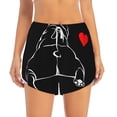 thumbnail image 2 of Rateoe Animal Bulldog Printed 2 in 1 Women's Workout Shorts for Athletic Gym Running Shorts with Phone Pockets-Medium, 2 of 7