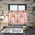 thumbnail image 4 of Yayeee Kitchen Curtains Tier Pair Light Filtering 27"x36" Rod Pocket Short Cafe Window Panel, Beige Gingerbread Houses, 4 of 7