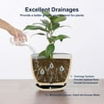 thumbnail image 3 of ANHXN ceramic flowerpot, indoor plant flowerpot, planter with drainage hole and tray. Different colors to choose from, 3 of 6