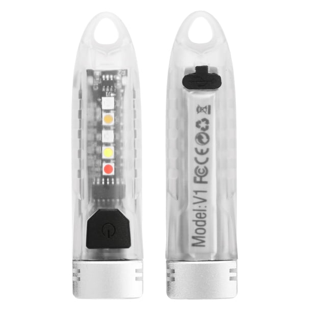 Mini Llavero Portátil Antorcha De Luz LED Recargable IPX6 Tipo C Pequeña Linterna Para Exteriores 400 LM Llavero De Bolsillo Compacto