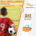 thumbnail image 2 of BOHEN 9x5FT Portable Soccer Goal for Kids Backyard with Carry Bag - Easy Folding Lightweight Fun Outdoor Indoor for Teen Youth Adult (Orange, 2 packs), 2 of 9
