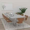 thumbnail image 2 of 10 Person Rectangular 4X10 Conference Table Metal Double Post Base Asian Night, 2 of 5