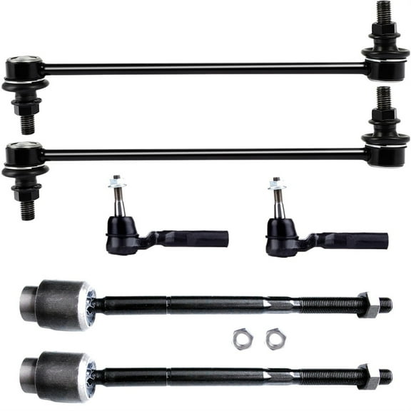 ECCPP - 6PC Front Outer Tie Rod End Inner Tie Rod End Sway Bar End Link Fit 2004-2012 For Chevy For Malibu 2005-2010 For Pontiac G6 2007-2009 For Saturn Aura
