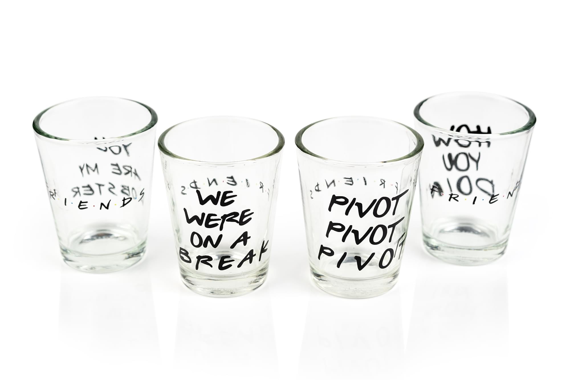Friends TV Series Shot Glass and Cocktail Mixers Gift Set