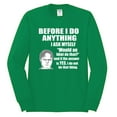 thumbnail image 2 of Wild Bobby, Office Dwight Quote Before I Do Anything, Pop Culture, Men Long Sleeve Shirt, Kelly, Large, 2 of 4