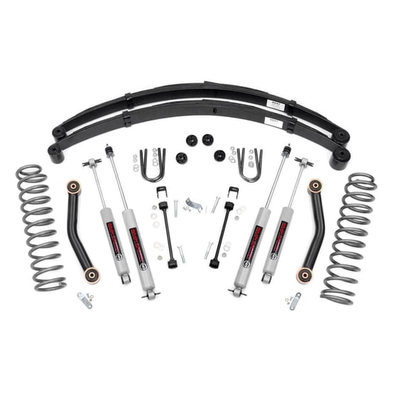 Rough Country 4.5" Lift Kit (fits) 1984-2001 Jeep Cherokee XJ 4WD | N3 Shocks | Suspension System | 633N2