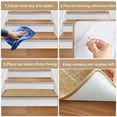 thumbnail image 6 of Pure Era Bullnose 9" x 30" Carpet Stair Treads Protector Cover Indoor Non Slip Self Adhensive Set of 12,Dark Beige/Khaki Rectangle, 6 of 9