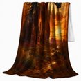 thumbnail image 2 of Western Horse Head Sunset Landscape, Rustic Farmhouse Horse Scene, Warm Flannel Blanket for Ranch House and Living Room, Horse Lovers Housewarming Gift, Rustic Home Decor, 2 of 7