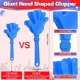 thumbnail image 2 of BlinkLLX 4 Pieces Jumbo Hand Clappers 11 Inch Noise Makers Party Favors Giant Large Hand Clappers Noise Makers for Sporting Events Cheers Ball Dance Basketball Football Noisemakers (Blue), 2 of 7