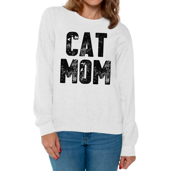 Awkward Styles Cat Mom Crewneck Sweater Pet Mother Sweatshirts