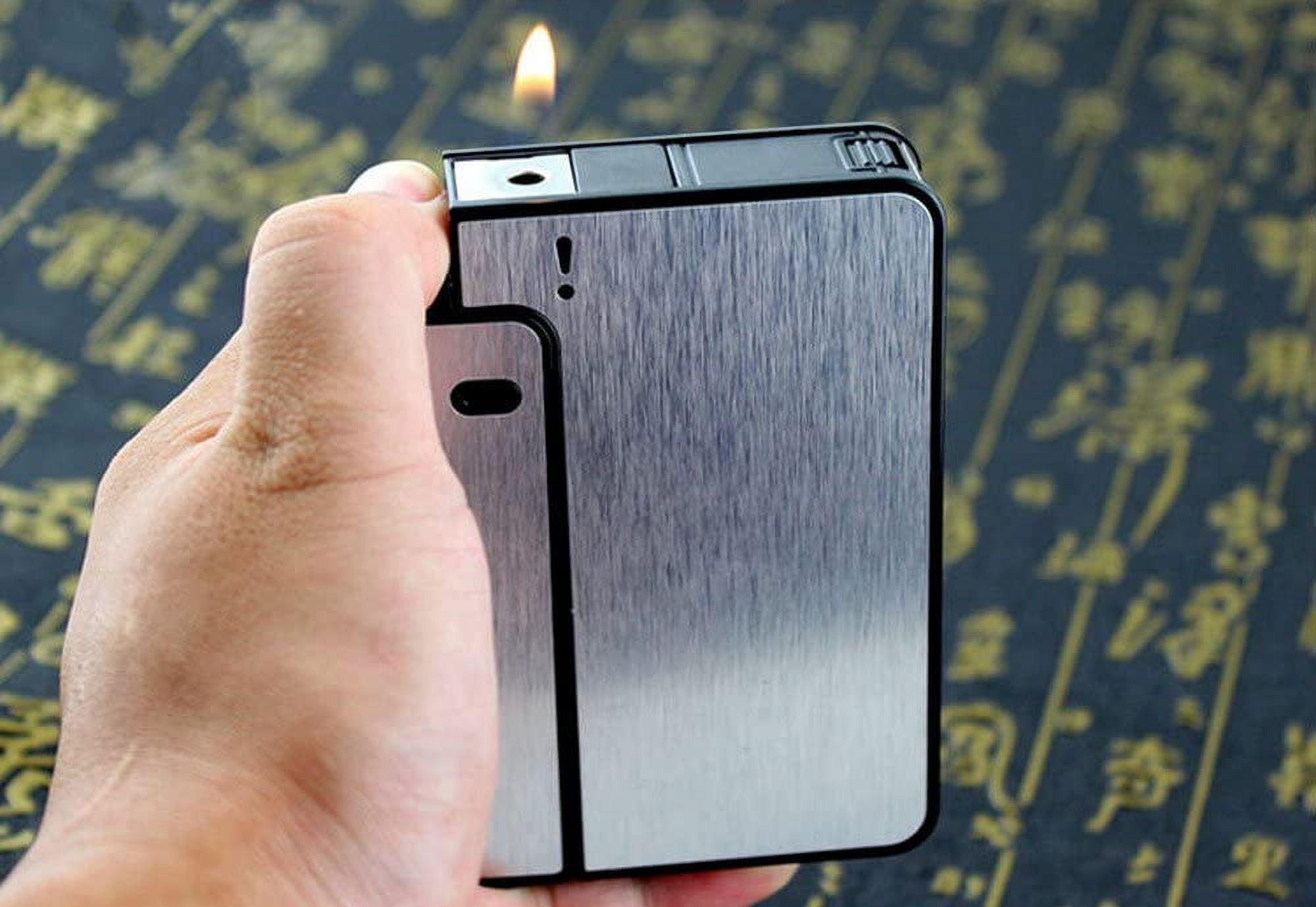 cigarette case automatic eject Piioket Automatic Ejection Cigarette Dispenser Case Box with Lighter Case  Holder, Aluminium Case, Focus - Gold