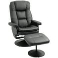 thumbnail image 2 of HOMCOM Swivel Recliner with Ottoman Reclining Chair and Footrest, Black, 2 of 9