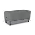 thumbnail image 5 of Rectangle Ottoman Cover 12 Oz Waterproof - 100% Weather Resistant Outdoor Ottoman Cover with Air Pockets & Drawstring for Sung Fit (17(H) x 32(W) x 22(D), Grey), 5 of 7